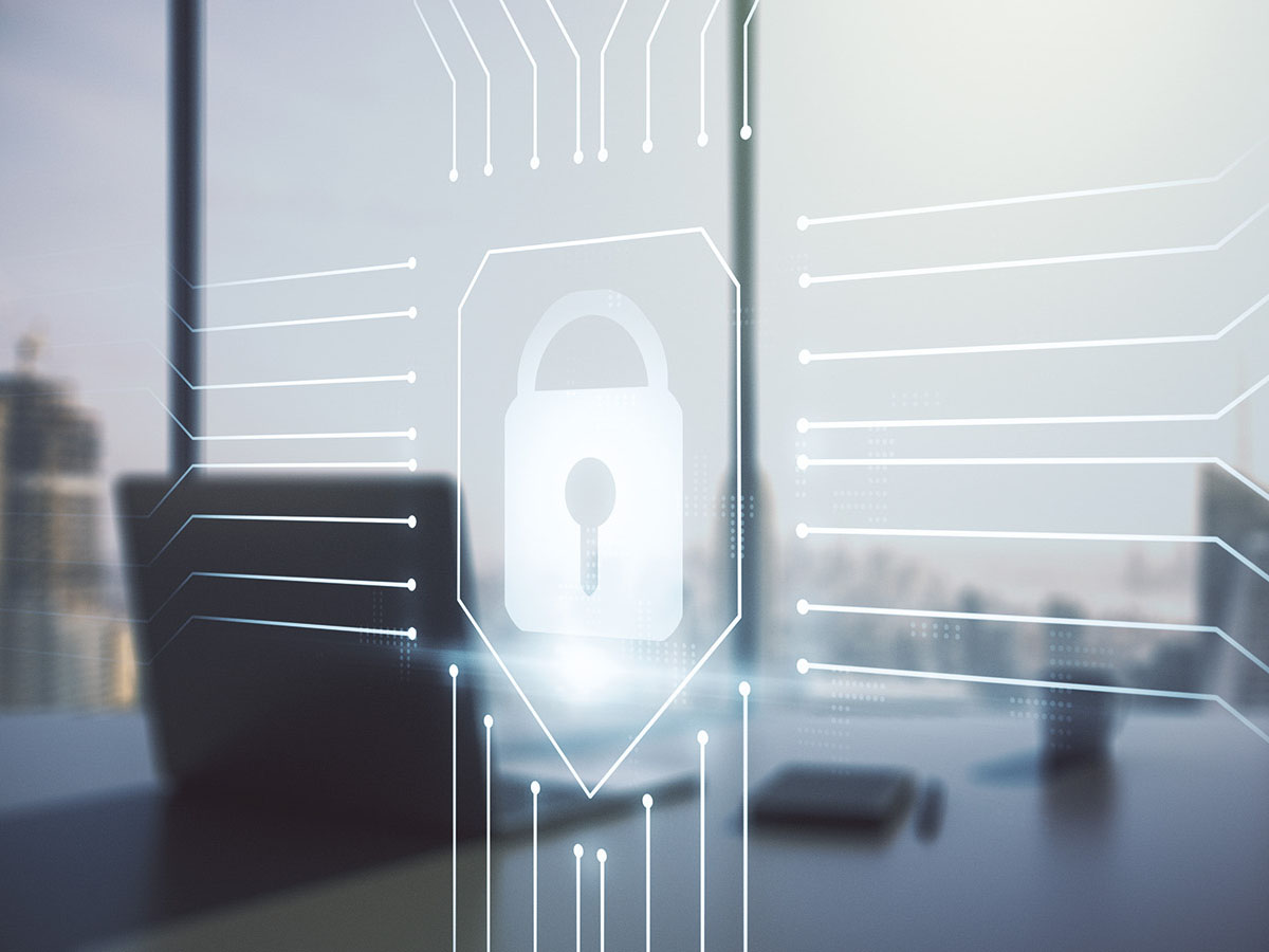 Grafische Darstellung eines Schlossmotivs. Symbol für den Schutz sensibler Daten durch die ISO-Zertifizierungen 27001, 27701 und 27018.